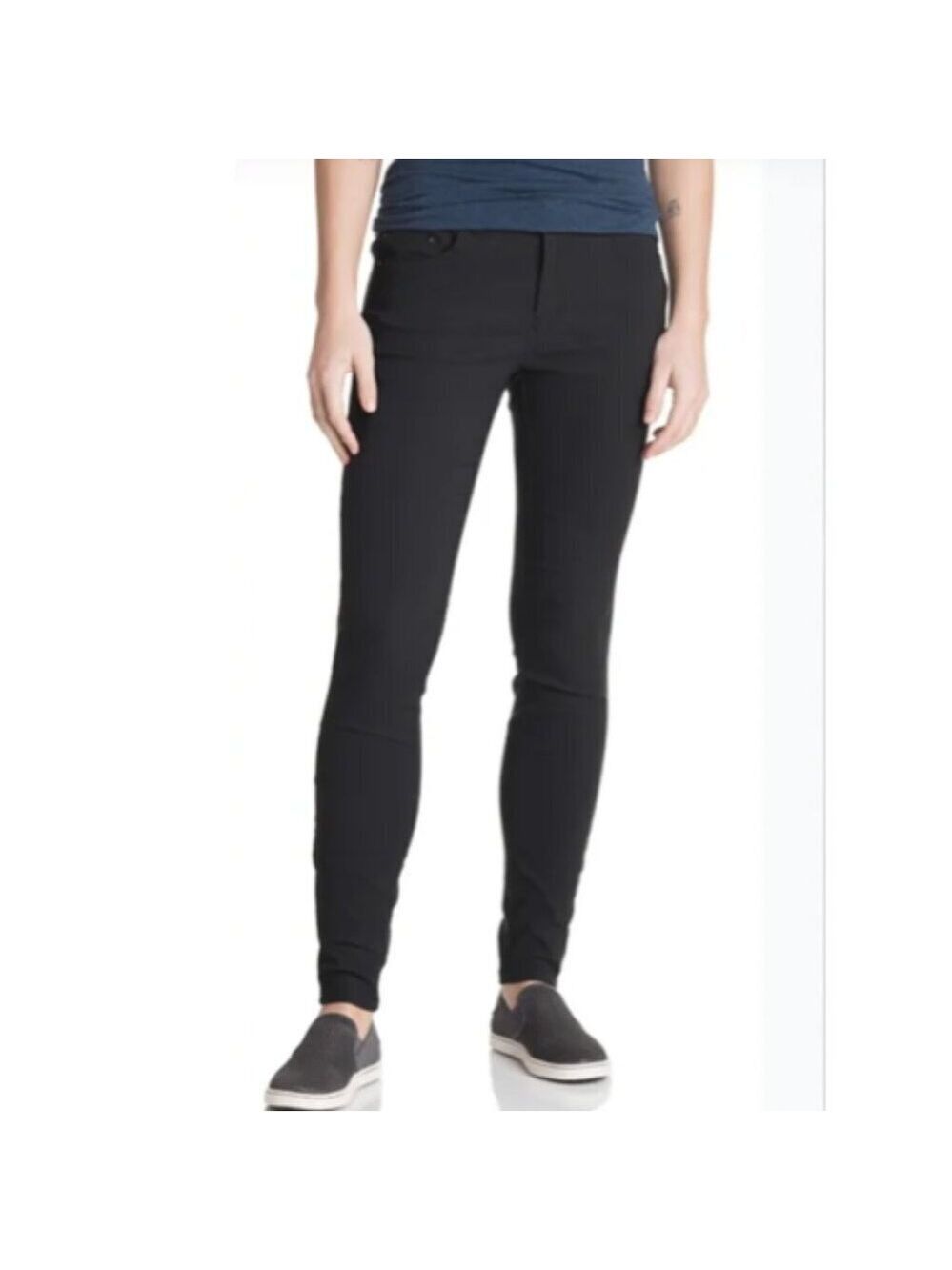 MEC Black Nylon Spandex Skinny Jeans Size 8 - Picture 1 of 9